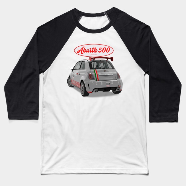 ABARTH 500 502 Back Baseball T-Shirt by PjesusArt